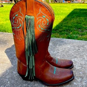 Tony Lama turquoise Fringe